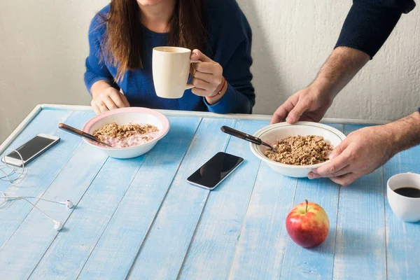 Пара здорового завтрака — стоковое фото