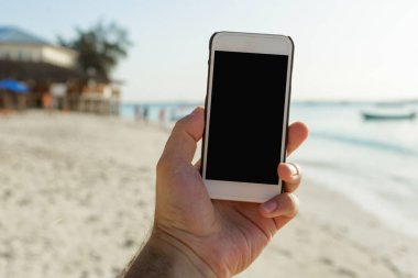 Erkek el holding smartphone