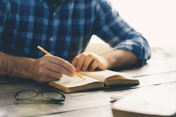 Self Education Concept Student Studying Home Close Stock Photo