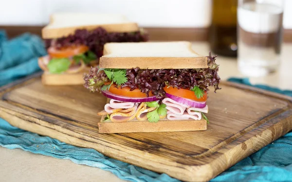 Сэндвичи с индейкой — стоковое фото