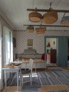 İsveç 'te geleneksel bir ev.