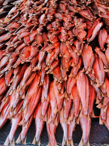 Dried Fish Preparing Sale Thailand Market — Stock Photo, Image