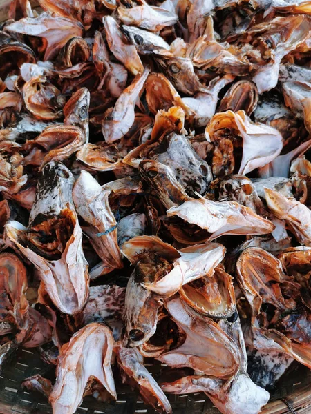 Dried Fish Preparing Sale Thailand Market — Stock Photo, Image