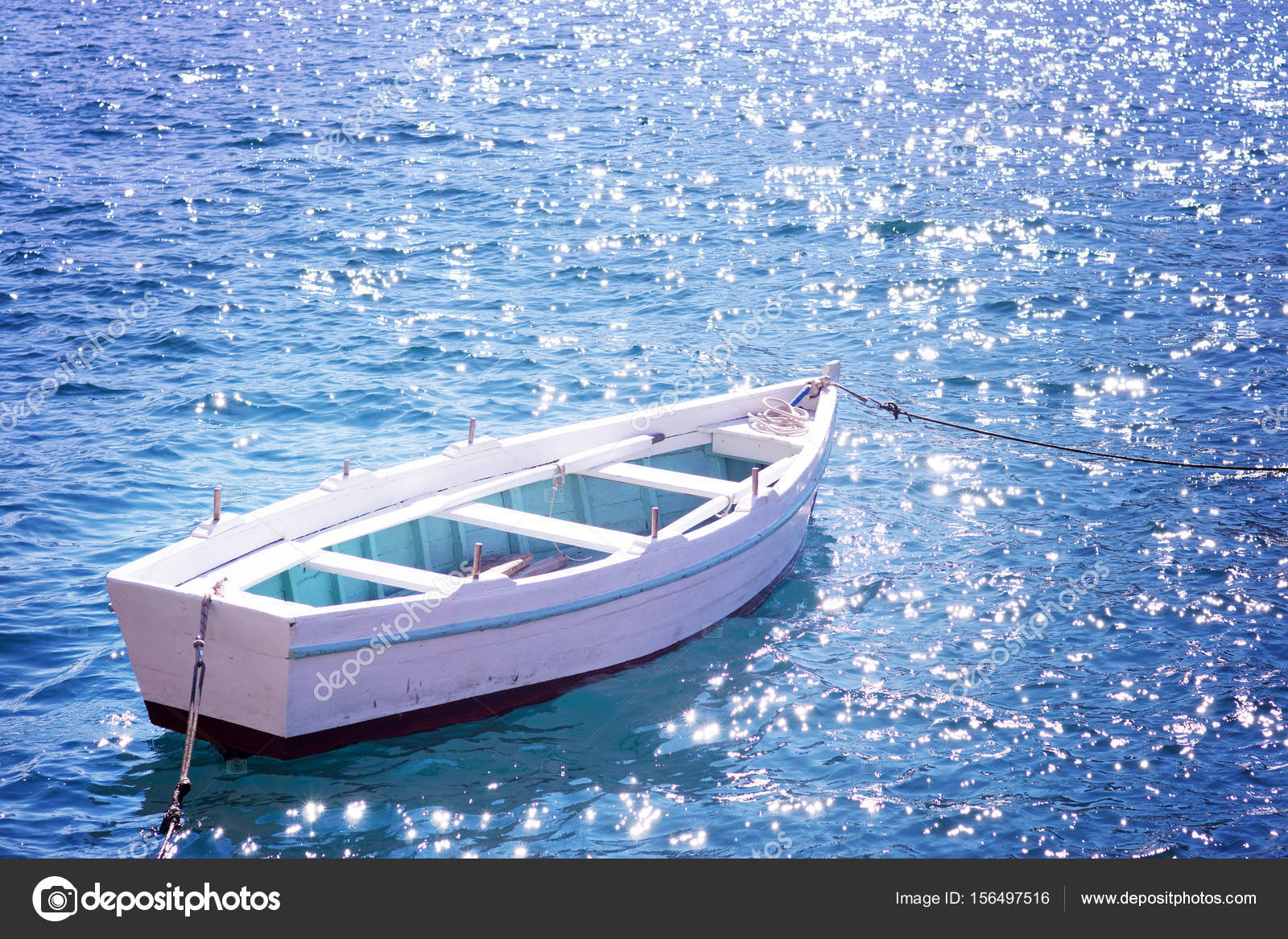 White Rowing Boat On The Water With A Spark Of Sea Waves Summer Stock Photo Image By C Morele White Rowing Boat On The Water With A Spark Of Sea Waves Summer Stock Photo Image By C Morele