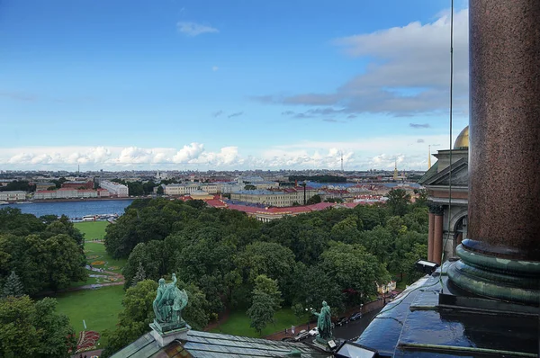 View City Petersburg Neva River Height Isaac Cathedral — Stock Photo, Image