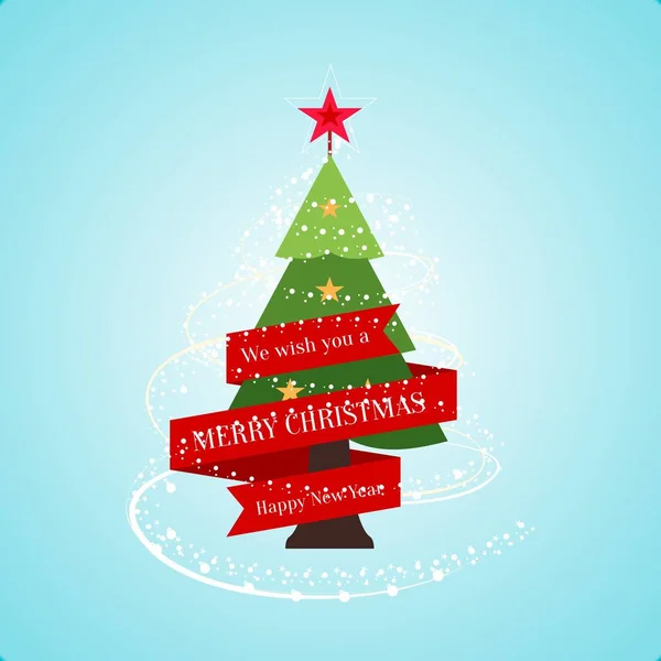 Karácsonyfa üdvözlőkártya — Stock Fotó