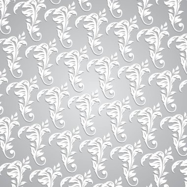 Dikişsiz desen beyaz ve gri arka plan