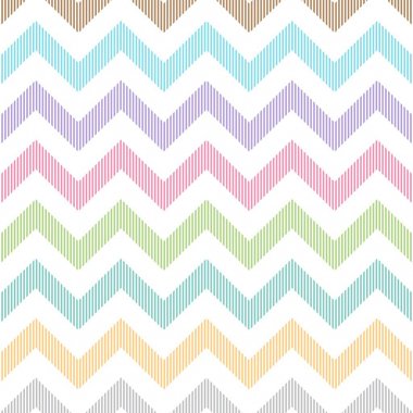 Satırları arasında olan yumuşak renklerin zikzak desen