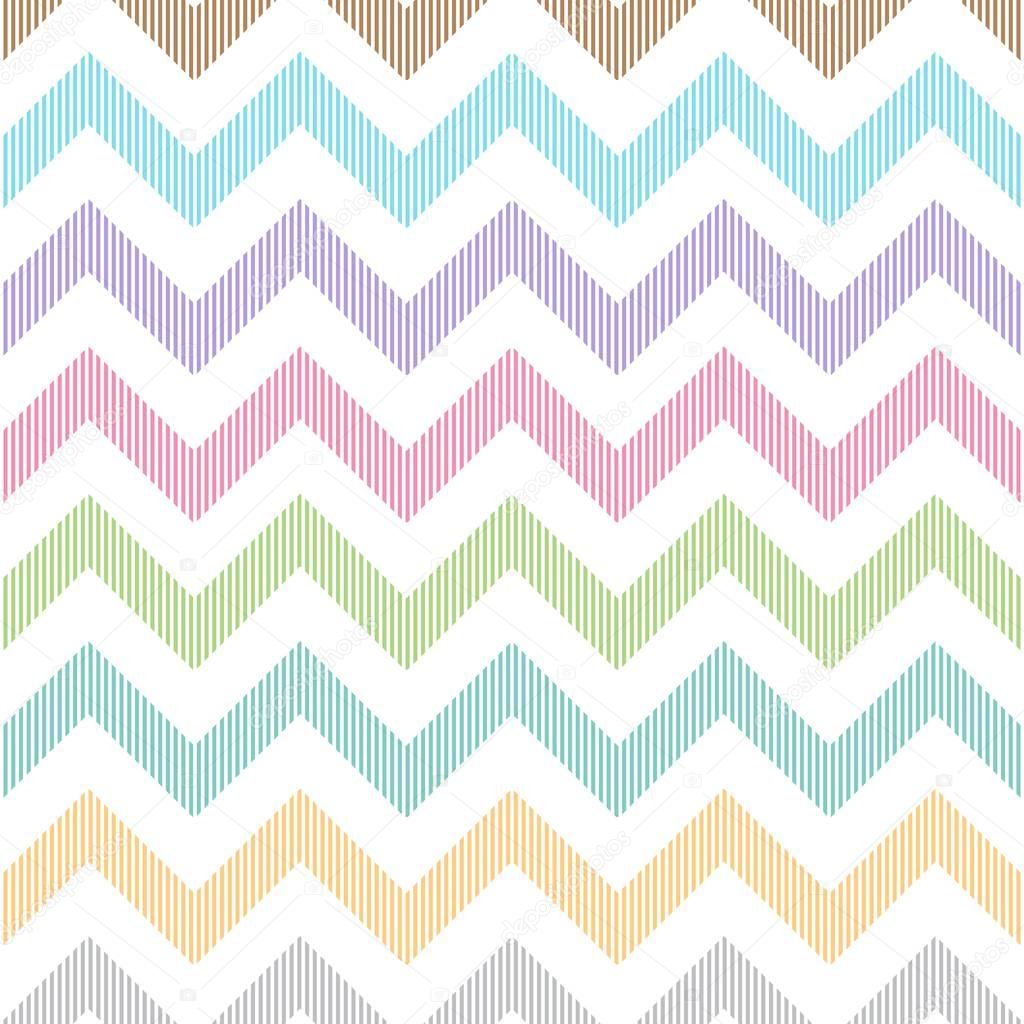Zigzag pattern of soft colors having lines in between