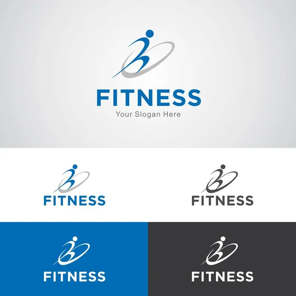 Fitness e logotipo do esporte — Vetor de Stock