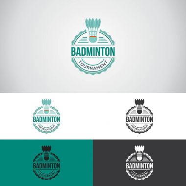 Badminton spor logo