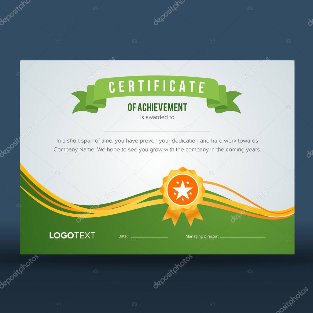 Multipurpose green certificate design