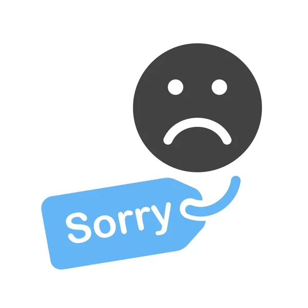 Bocsánatkérés tag ikon — Stock Vector
