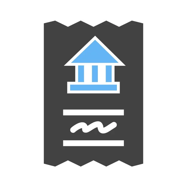 Драфт-икона банка — стоковый вектор