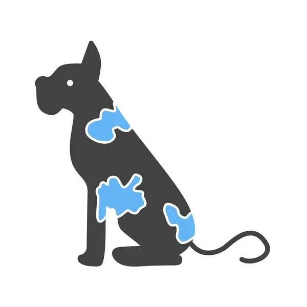 Chien, aboiements, bulldog — Image vectorielle