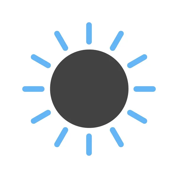 Sol, Icono de calor — Vector de stock