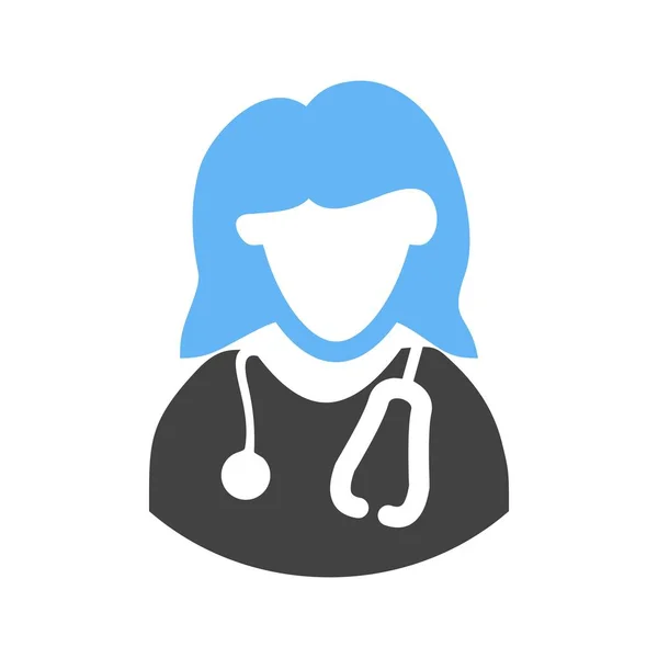 Docteur Icône féminine — Image vectorielle