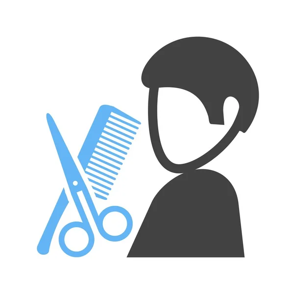 Парикмахерская, икона волос — стоковый вектор