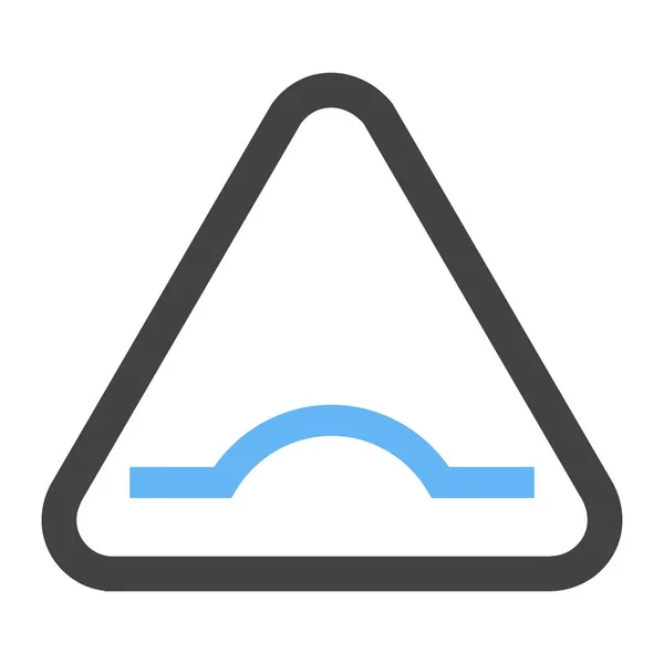 Bump ahead pictogram — Stockvector