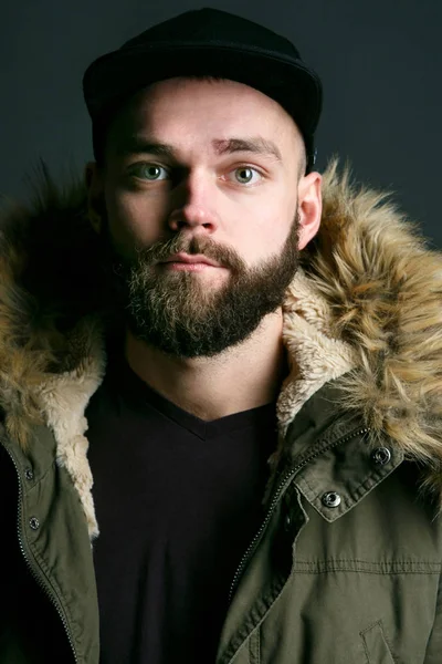 Adam parka kürk başlık ile 