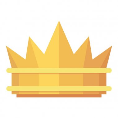 Taç simgesi, düz stil