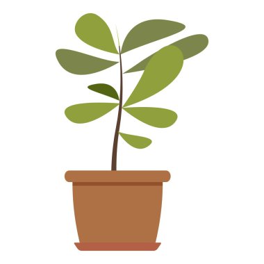 Ev bitki simgesi, düz stil