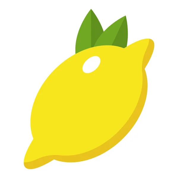 Икона лимона, плоский стиль — стоковый вектор