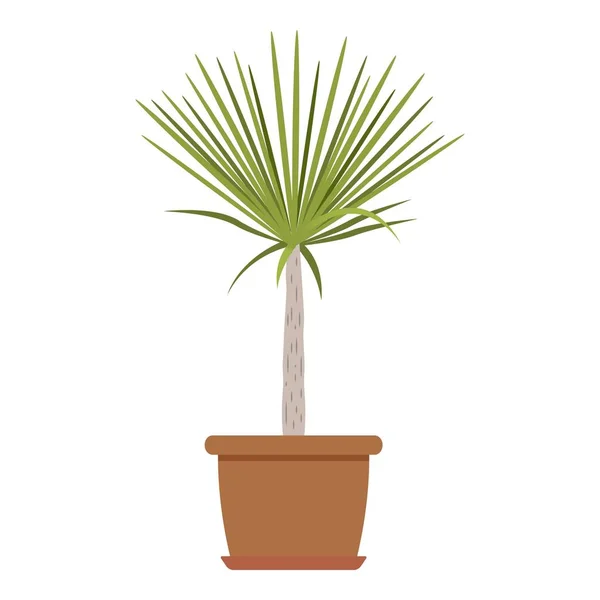 Icône plante maison, style plat — Image vectorielle