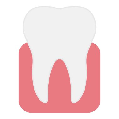 Diş simgesi, düz biçim