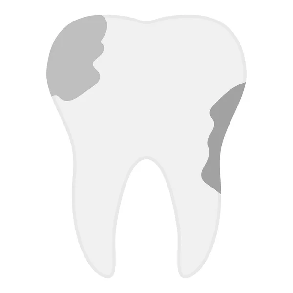 Ikona zubní kaz, plochý styl — Stockový vektor