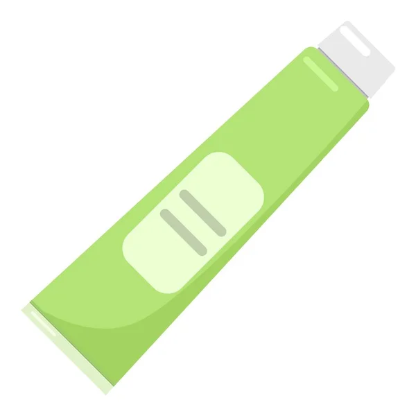 Zubní pasty trubice ikona, plochý — Stockový vektor