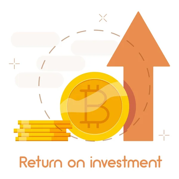 Yatırım simgesi üzerinde karikatür tarzı dönmek