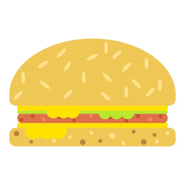 Burger simgesi, düz stil