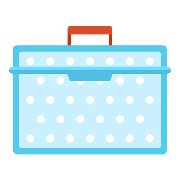 Öğle Yemeği kutusu plastik simge, düz stil