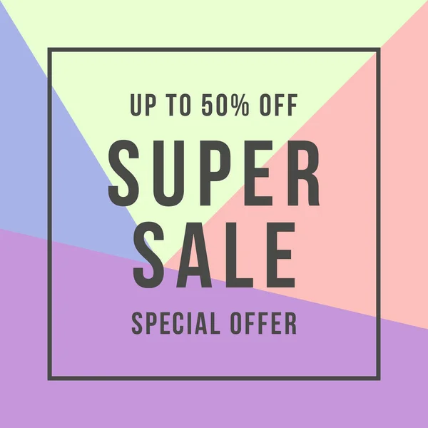 Özel teklif süper satış, düz stil