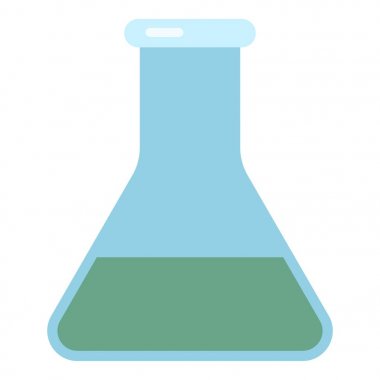 Şişesi kimya simgesi, düz stil