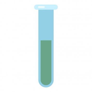 Şişesi kimya simgesi, düz stil