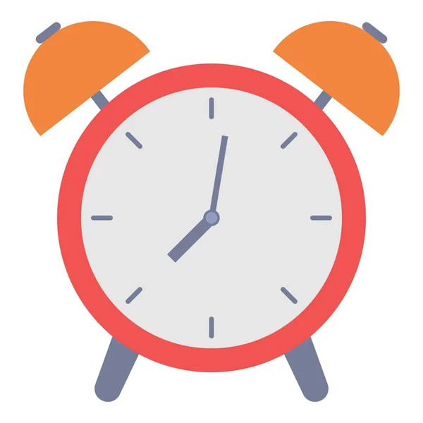 Ícone do relógio de alarme, estilo plano —  Vetores de Stock
