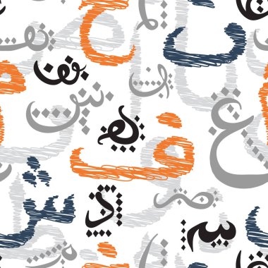 Arapça Hat ile Seamless modeli. Tasarım konsepti için Müslüman topluluk Festivali Eid Al Fitr(Eid Mubarak) (çeviri: Tanrı'ya şükür). Vektör çizim