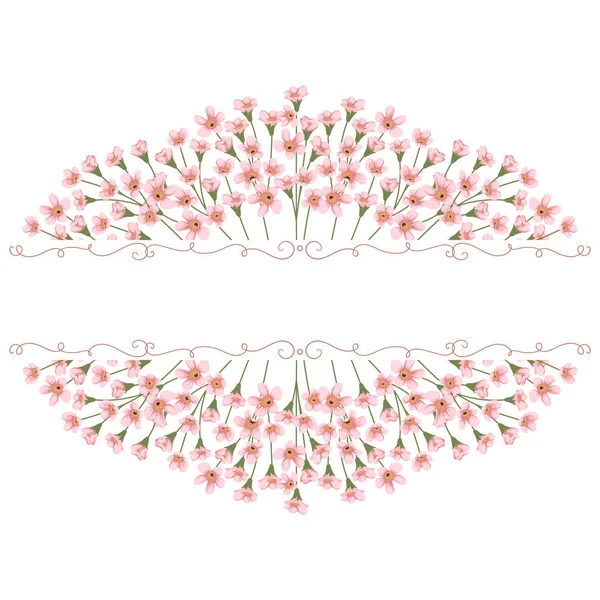 Bannière Vintage Avec Bouquet Alstroemeria Design Floral Vacances Illustration Vectorielle — Image vectorielle