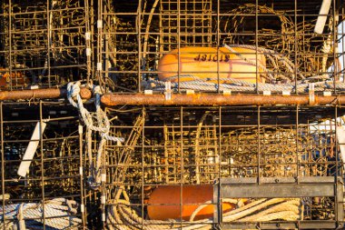 Istakoz kafesleri yakın çekim