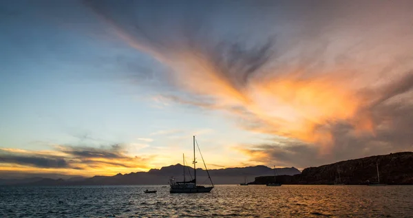 Günbatımı deniz Cortez Meksika