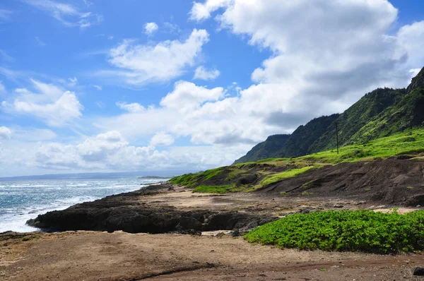 美利坚合众国夏威夷瓦胡岛北岸Kaena Point Mokuleia海滩公园. — 图库照片