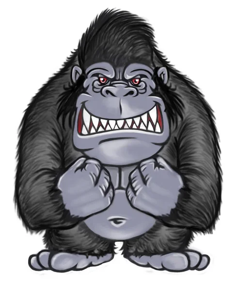 Illustration des niedlichen Gorilla-Cartoons — Stockfoto