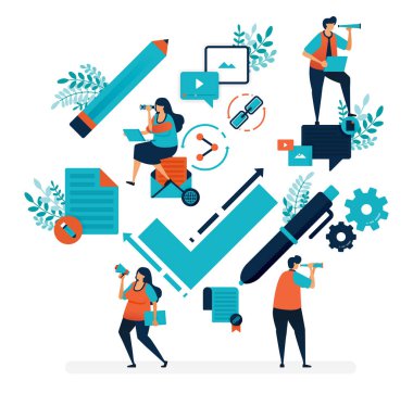 verification to enter into agreements and cooperation. confirm and verify on  company documents. simple tick symbol vector illustration for landing page, web, banner, mobile apps, flyer, poster, ui