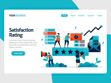 Sosyal medyadaki en iyi içerik için 5 yıldız. En yüksek puanlı içeriği seç. Dijital içerik, video, makale için geri bildirim ver. İniş sayfası, web sitesi, cep telefonu, broşür, poster için düz çizgi film karakteri