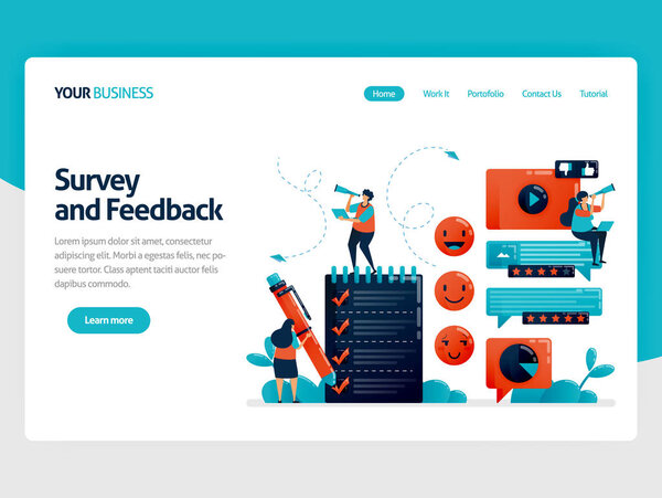 Заполните анкету для обратной связи. Эмотикон в комментариях. Рейтинги пользователей в сервисах. Оценка для улучшения опыта. Экзамен и анкета. Плоский символ для целевой страницы, веб-сайта, мобильного телефона, флаера, плаката
