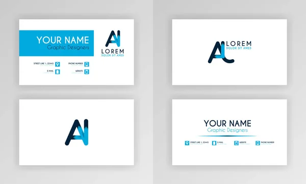 비즈니스 템플릿 디자인 Alphabet Logo Slash Accent Decoration Corporate Company — 스톡 벡터