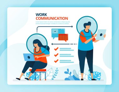 İletişim verimliliği için yalvarma profili için vektör illüstrasyonu. İnsan vektör çizgi film karakterleri. İniş sayfaları, web sitesi, web sitesi, web sayfası, mobil uygulamalar, afiş, broşür, poster tasarımı