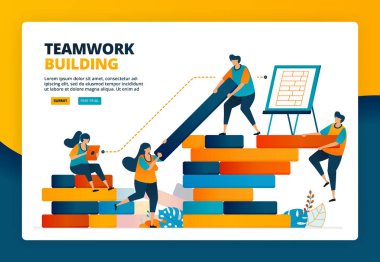 Çizgi filmlerdeki strateji çizimleri ve ışın oluşturma planları. Takım çalışması, işbirliği ve yapıda insan gelişimi. İniş sayfası web paneli mobil uygulamaları için vektör tasarımı